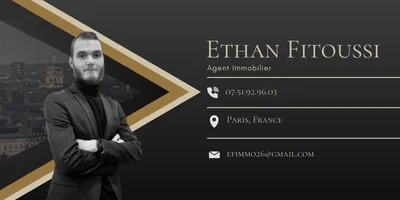 Carte de visite Ethan Fitoussi — Agent Immobilier
